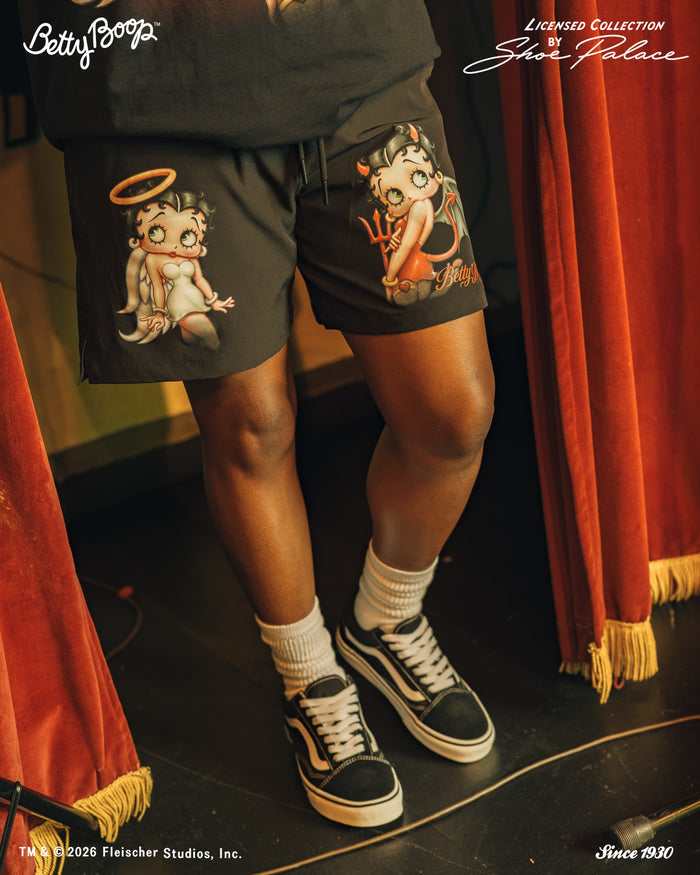 SP x Betty Boop Angel Devil Hybrid Mens Shorts (Black/Red)