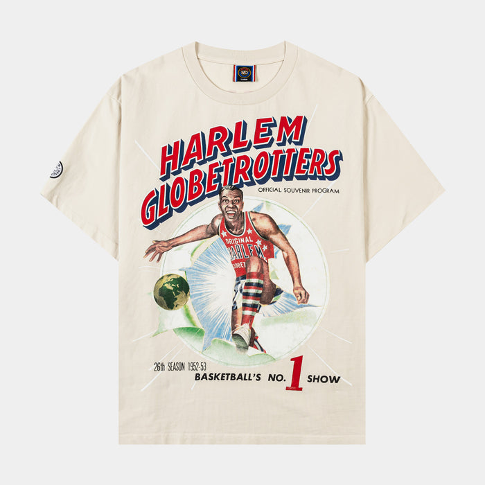 SP x Harlem Globetrotters Basketball Mens Short Sleeve Shirt (Cream/Red)
