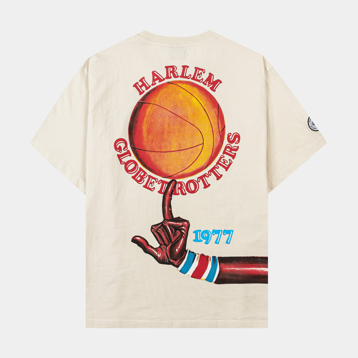 SP x Harlem Globetrotters Basketball Mens Short Sleeve Shirt (Cream/Red)