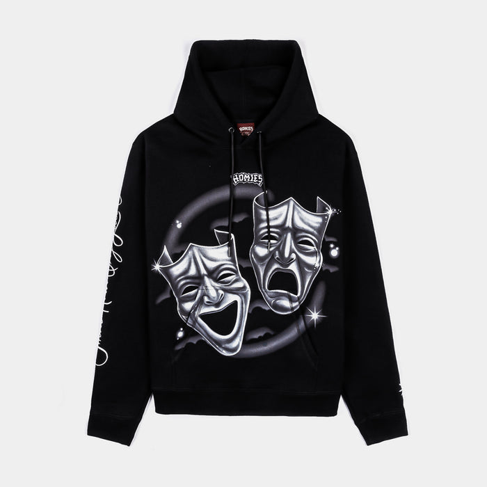 SP x Homies Masks Pullover Mens Hoodie (Black/Silver)
