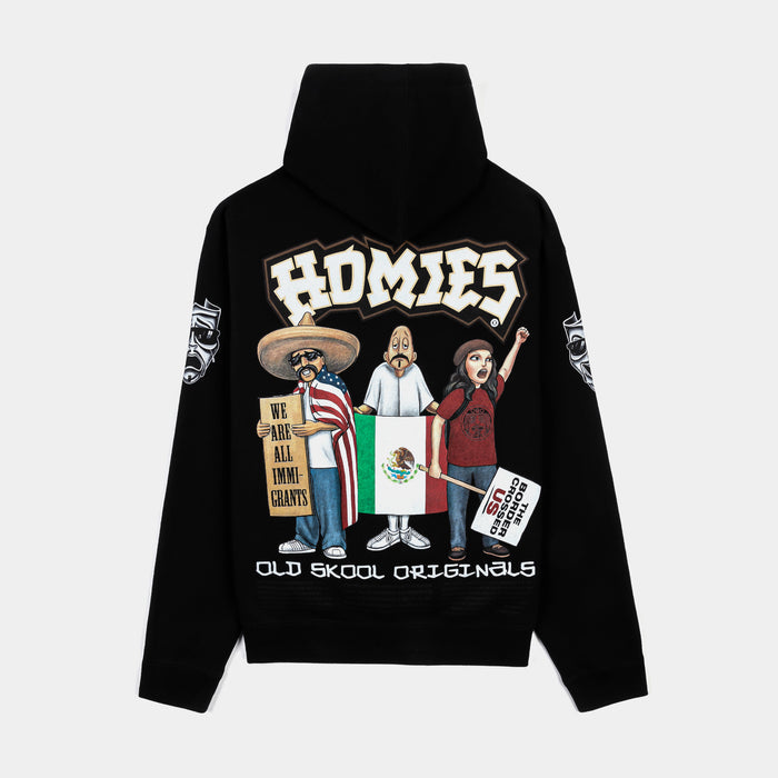 SP x Homies Old Skool Fleece Pullover Mens Hoodie (Black/White)