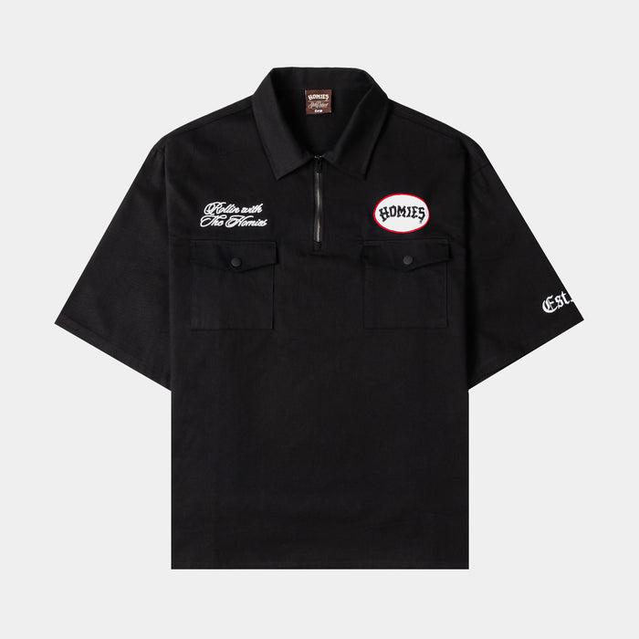 SP x Homies Work Mens Short Sleeve Shirt (Black/White)
