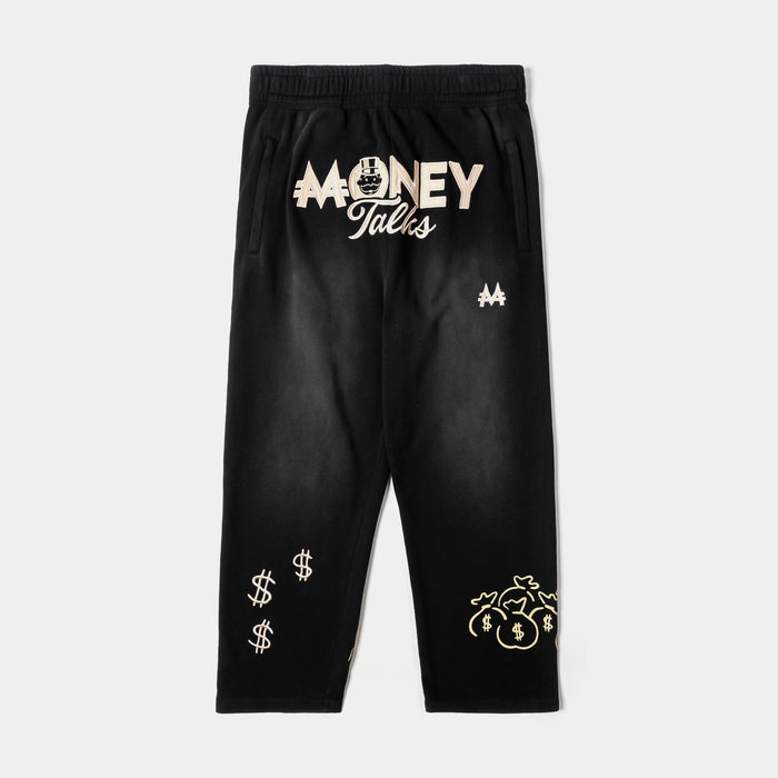 SP x Monopoly Money Talks Washed Mens Sweatpants (Black/Cream)