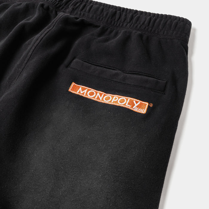 SP x Monopoly Money Talks Washed Mens Sweatpants (Black/Cream)
