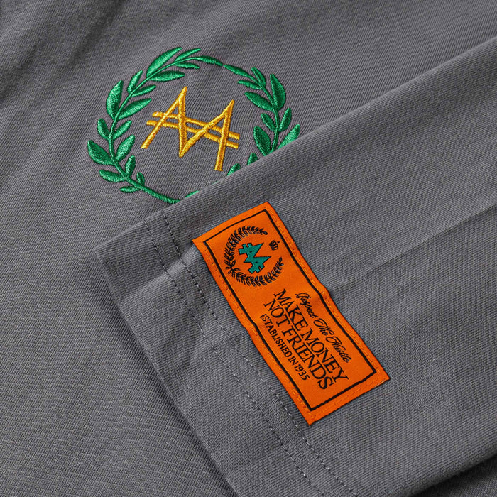 SP x Monopoly Respect The Hustle Mens Long Sleeve Shirt (Grey/Green)