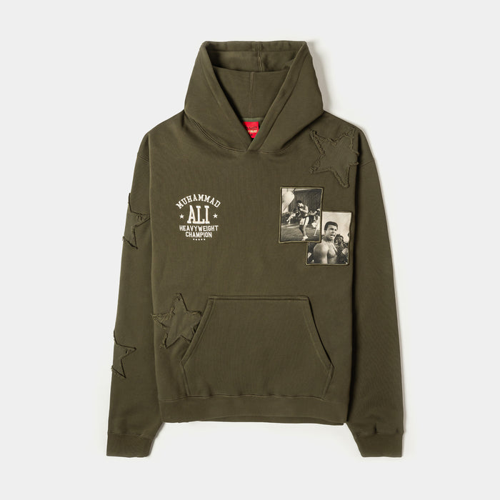 SP x Muhammad Ali Butterfly Pullover Mens Hoodie (Green/Red)