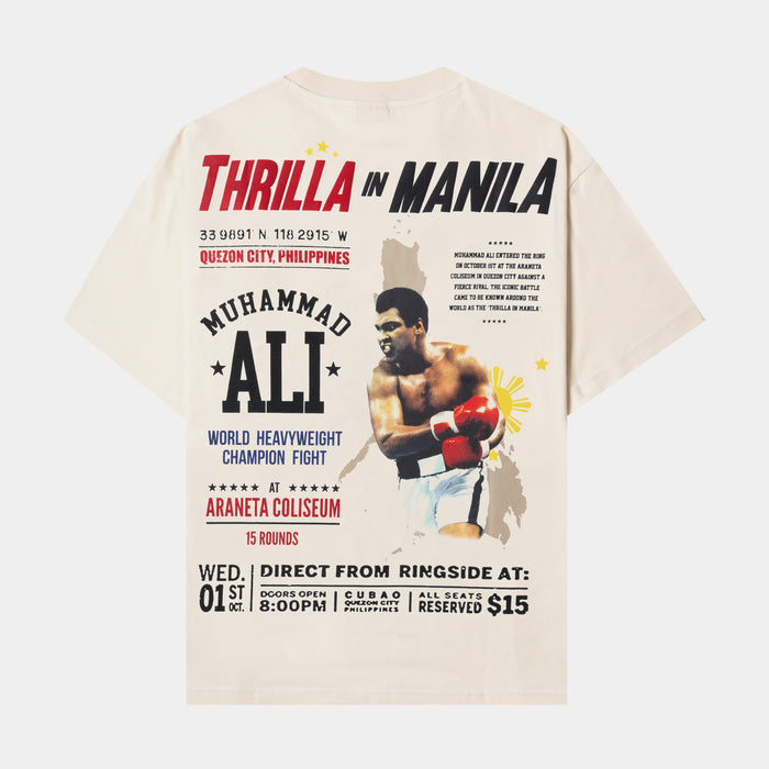 SP x Muhammad Ali Manila Mens Short Sleeve Shirt (Beige/Red)