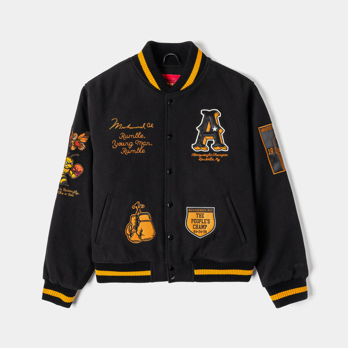SP x Muhammad Ali Worldwide Varsity Mens Jacket (Black/Orange)