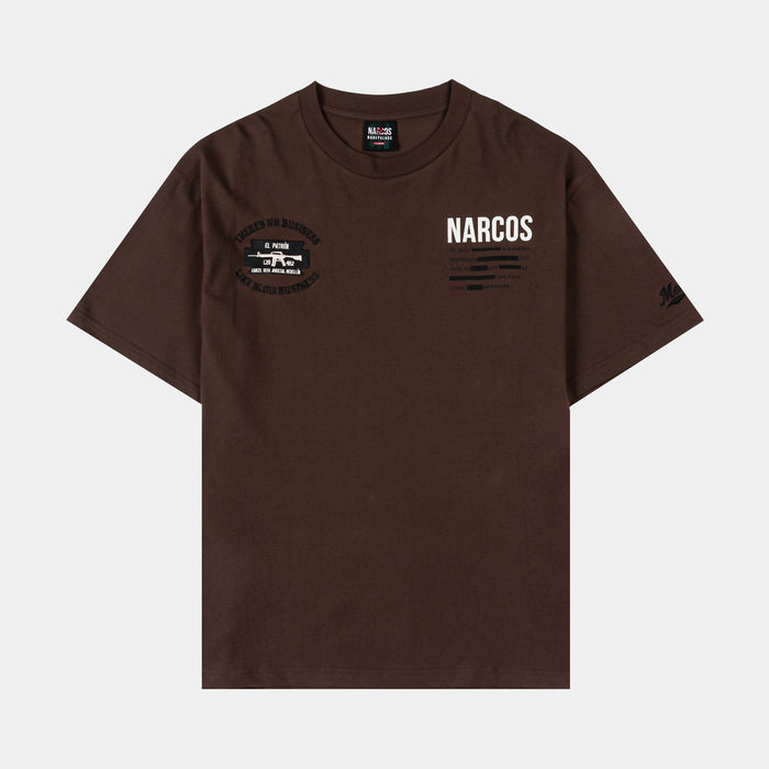 SP x Narcos Business Mens Short Sleeve Shirt (Brown/Black)
