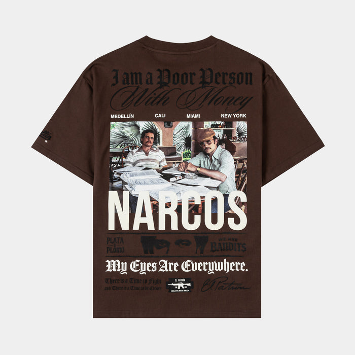 SP x Narcos Business Mens Short Sleeve Shirt (Brown/Black)