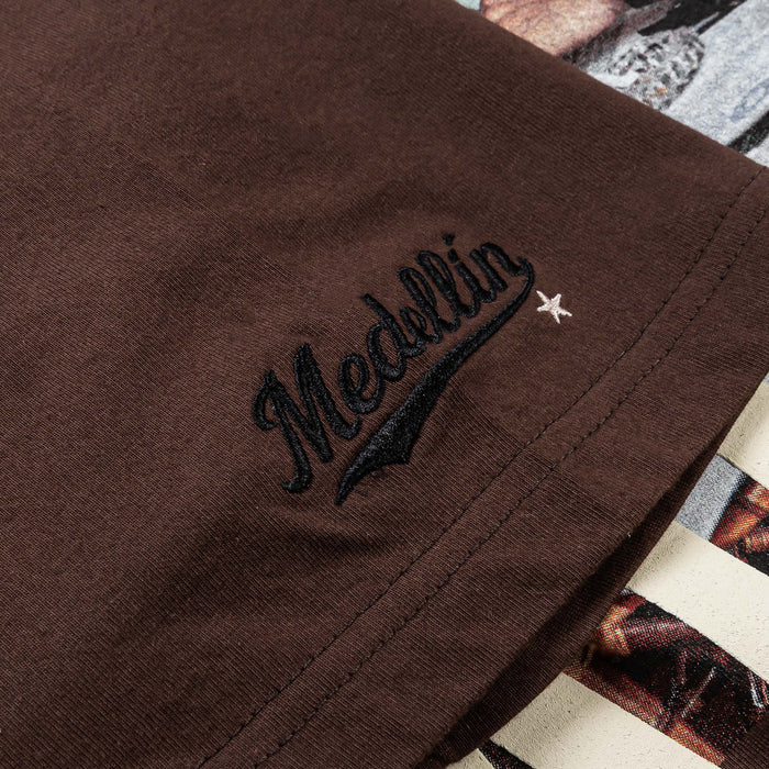 SP x Narcos Business Mens Short Sleeve Shirt (Brown/Black)