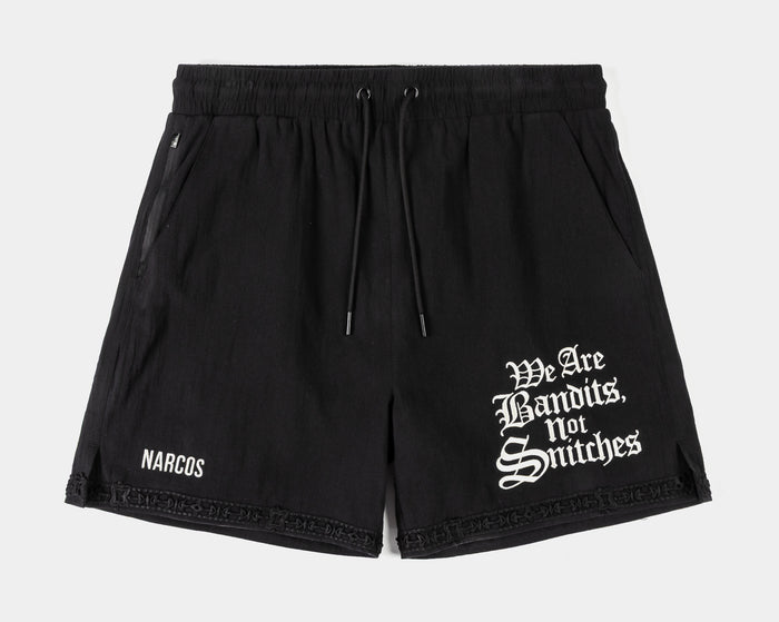 SP x Narcos Embroidered Trim hybrid Mens Shorts (Black/Beige)