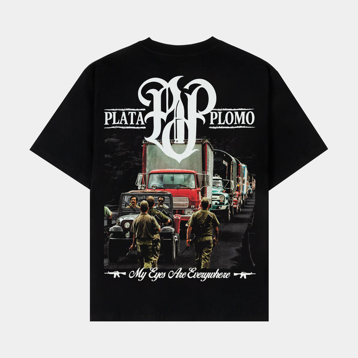 SP x Narcos Plata Plomo Mens Short Sleeve Shirt (Black/White)