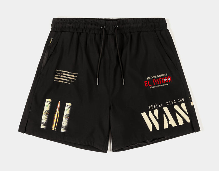 SP x Narcos Wanted Hybrid Mens Shorts (Black/Red)