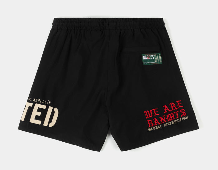 SP x Narcos Wanted Hybrid Mens Shorts (Black/Red)