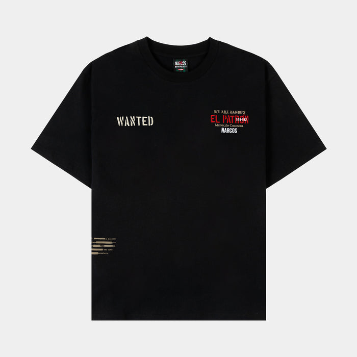 SP x Narcos Wanted Mens Short Sleeve Shirt (Black/Red)