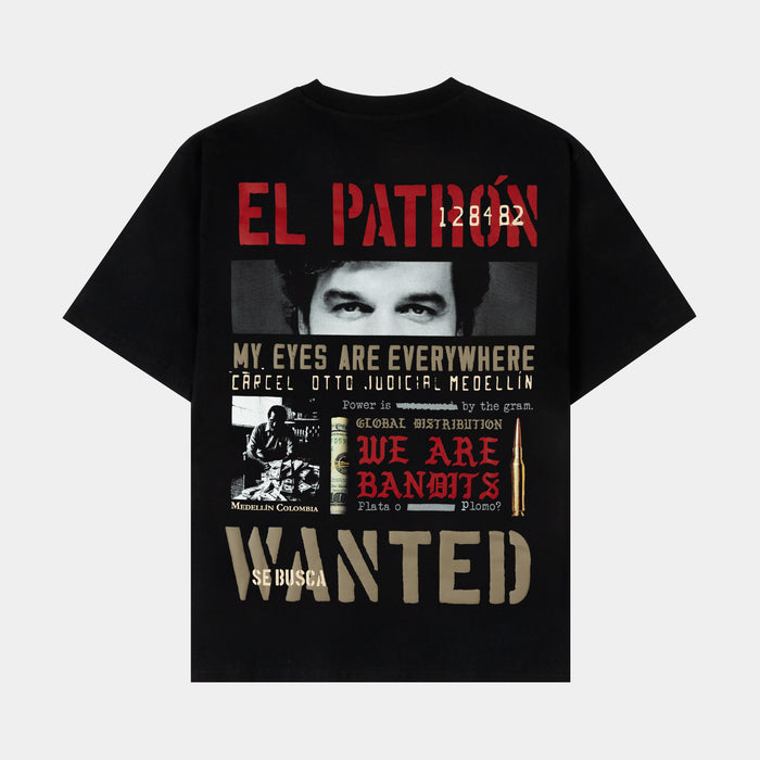 SP x Narcos Wanted Mens Short Sleeve Shirt (Black/Red)