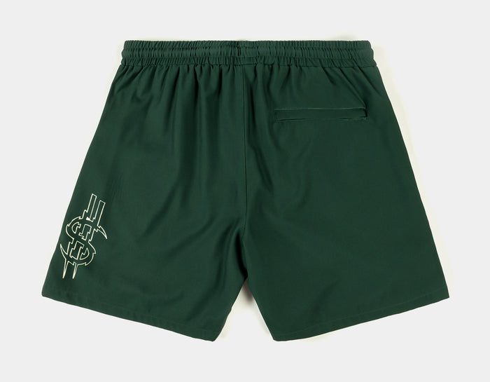 SP x Richie Rich Dollar Signs Hybrid Mens Shorts (Green/Beige)