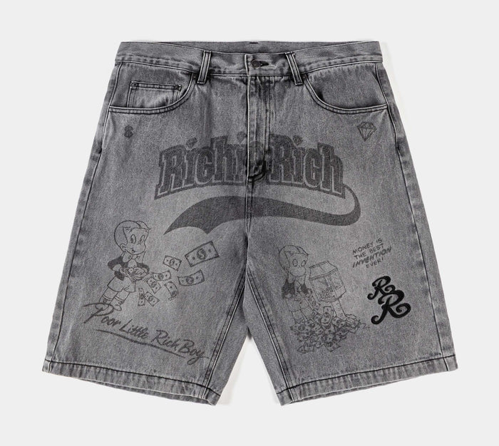 SP x Richie Rich Richie Denim Mens Shorts (Blue/Black)