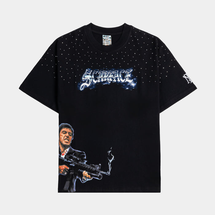 SP x Scarface Airbrushed Mens Short Sleeve Shirt (Black/Blue)