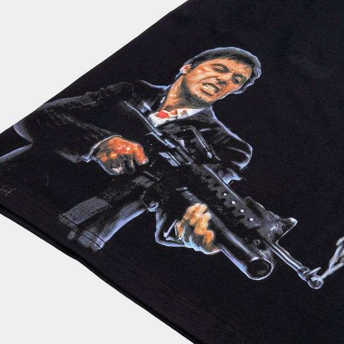 SP x Scarface Airbrushed Mens Short Sleeve Shirt (Black/Blue)