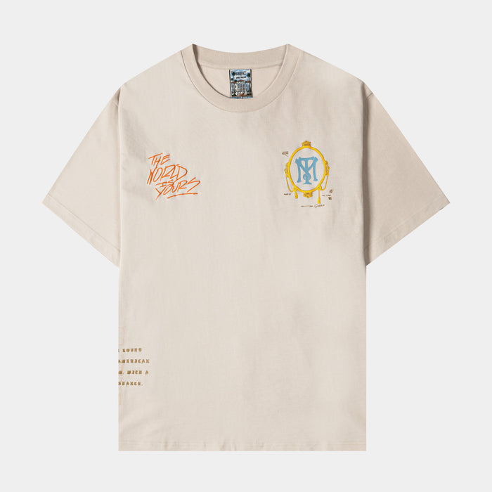 SP x Scarface Collage Mens Short Sleeve Shirt (Beige/Blue)