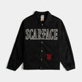 SP x Scarface Denim Washed Mens Jacket (Black/Black)