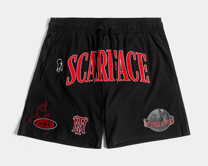 SP x Scarface Hybrid Mens Shorts (Black/Red)