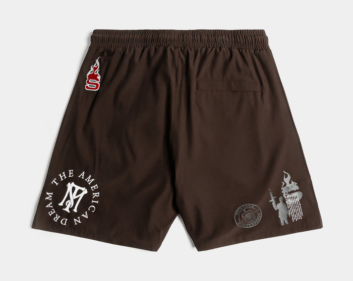 SP x Scarface Hybrid Mens Shorts (Brown/Red)