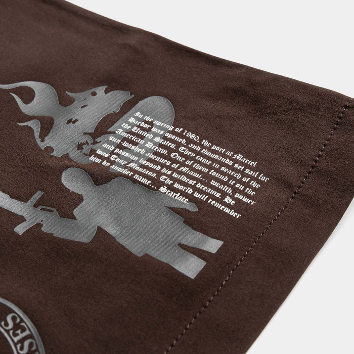 SP x Scarface Hybrid Mens Shorts (Brown/Red)