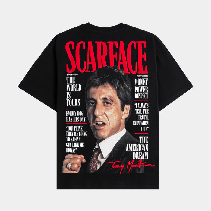SP x Scarface Money Power Mens Short Sleeve Shirt (Black/White)