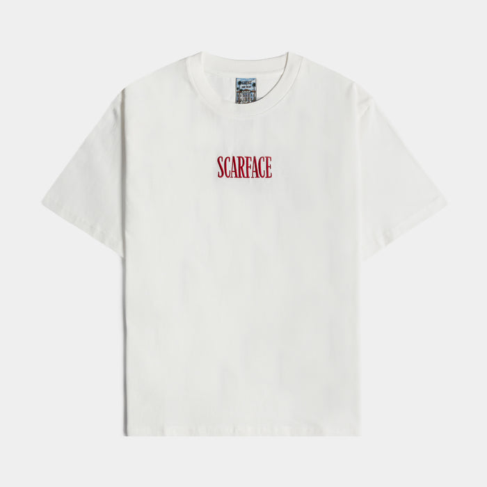 SP x Scarface Portait Mens Short Sleeve Shirt (White/Red)