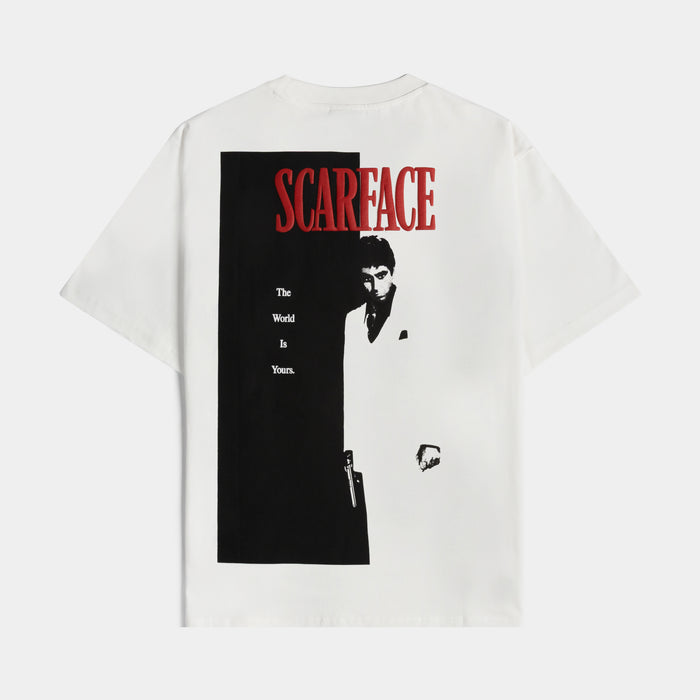 SP x Scarface Portait Mens Short Sleeve Shirt (White/Red)