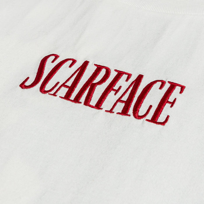 SP x Scarface Portait Mens Short Sleeve Shirt (White/Red)