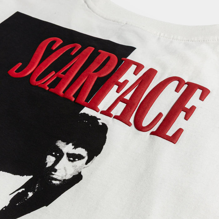 SP x Scarface Portait Mens Short Sleeve Shirt (White/Red)