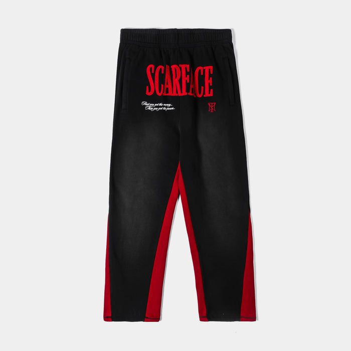 SP x Scarface Power Fleece Mens Sweatpants (Black/Red)