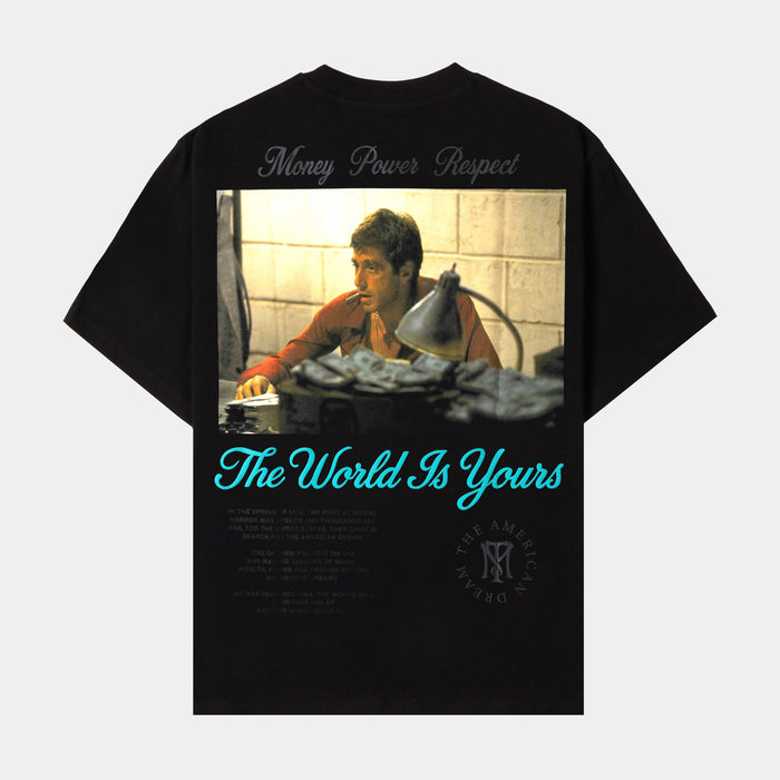 SP x Scarface Power Mens Short Sleeve Shirt (Black/Blue)