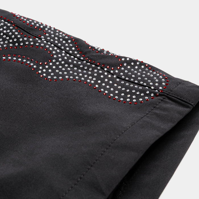 SP x Scarface Rhinestone Hybrid Mens Shorts (Black/Red)