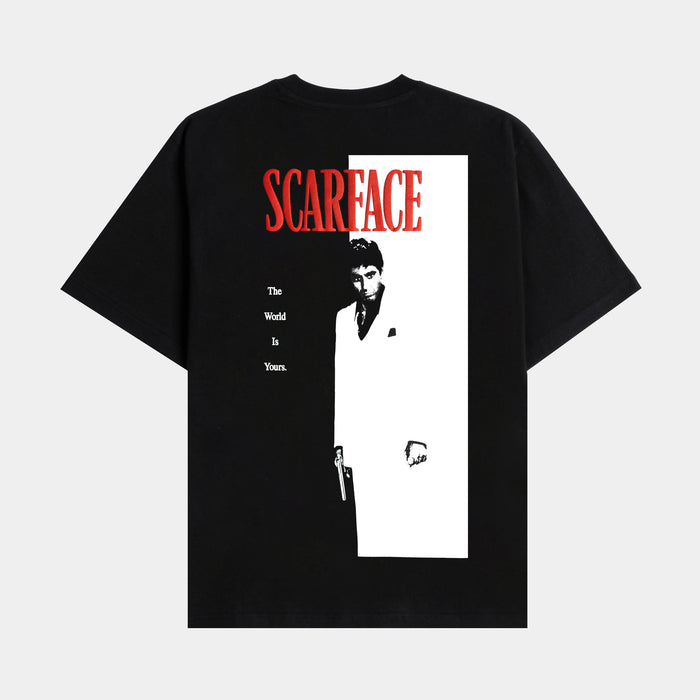 SP x Scarface Split Mens Short Sleeve Shirt (Black/White)