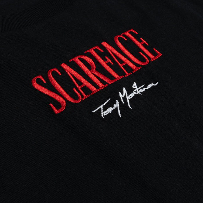 SP x Scarface Split Mens Short Sleeve Shirt (Black/White)