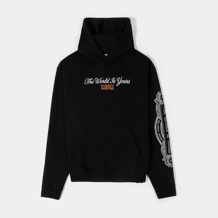 SP x Scarface Sunset Fleece Pullover Mens Hoodie (Black/Orange)