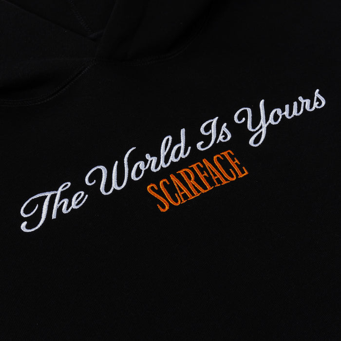 SP x Scarface Sunset Fleece Pullover Mens Hoodie (Black/Orange)