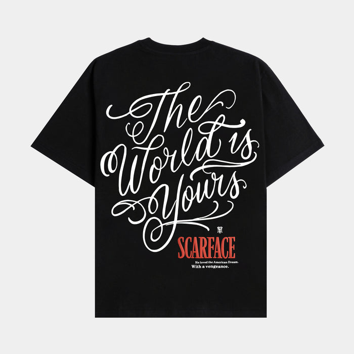 SP x Scarface The World is Yours Mens Short Sleeve Shirt (Black/White)