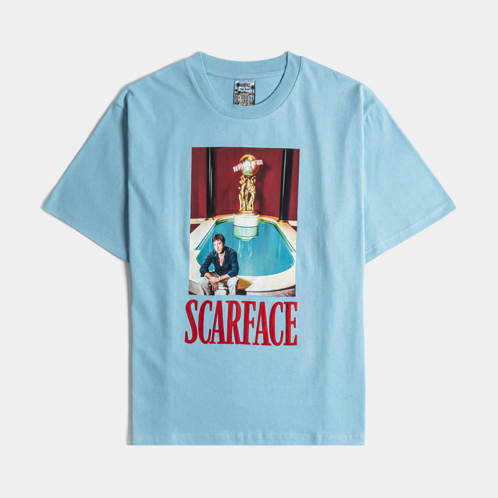 SP x Scarface The World Is Yours Mens Short Sleeve Shirt (Blue/Red)