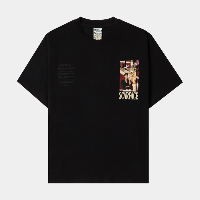 SP x Scarface Tony Mens Short Sleeve Shirt (Black/Cream)