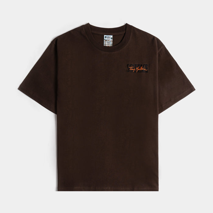 SP x Scarface Tony Mens Short Sleeve Shirt (Brown/Orange)