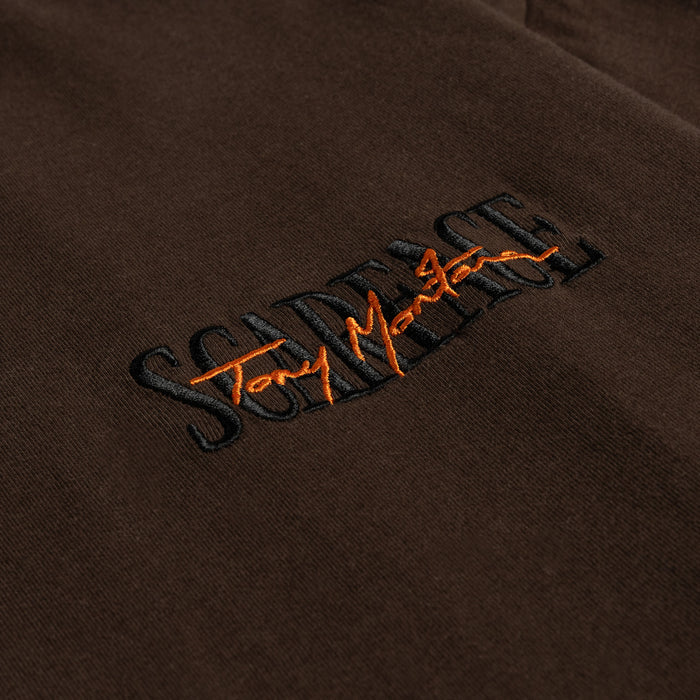 SP x Scarface Tony Mens Short Sleeve Shirt (Brown/Orange)
