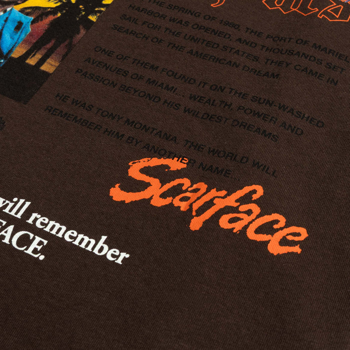 SP x Scarface Tony Mens Short Sleeve Shirt (Brown/Orange)