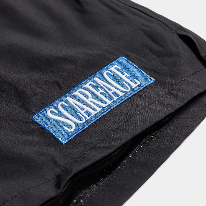 SP x Scarface TWIY Rhinestone Hybrid Mens Shorts (Black/Blue)