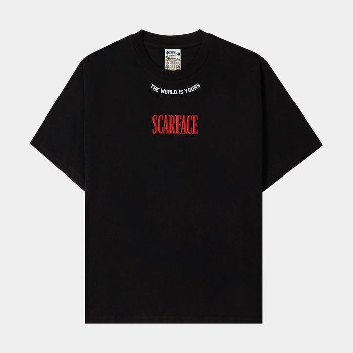 SP x Scarface World Is Yours Mens Short Sleeve Shirt (Black/Red)